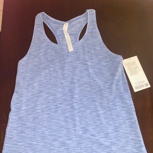 Lululemon Love Tank Pleated space dye code blue
